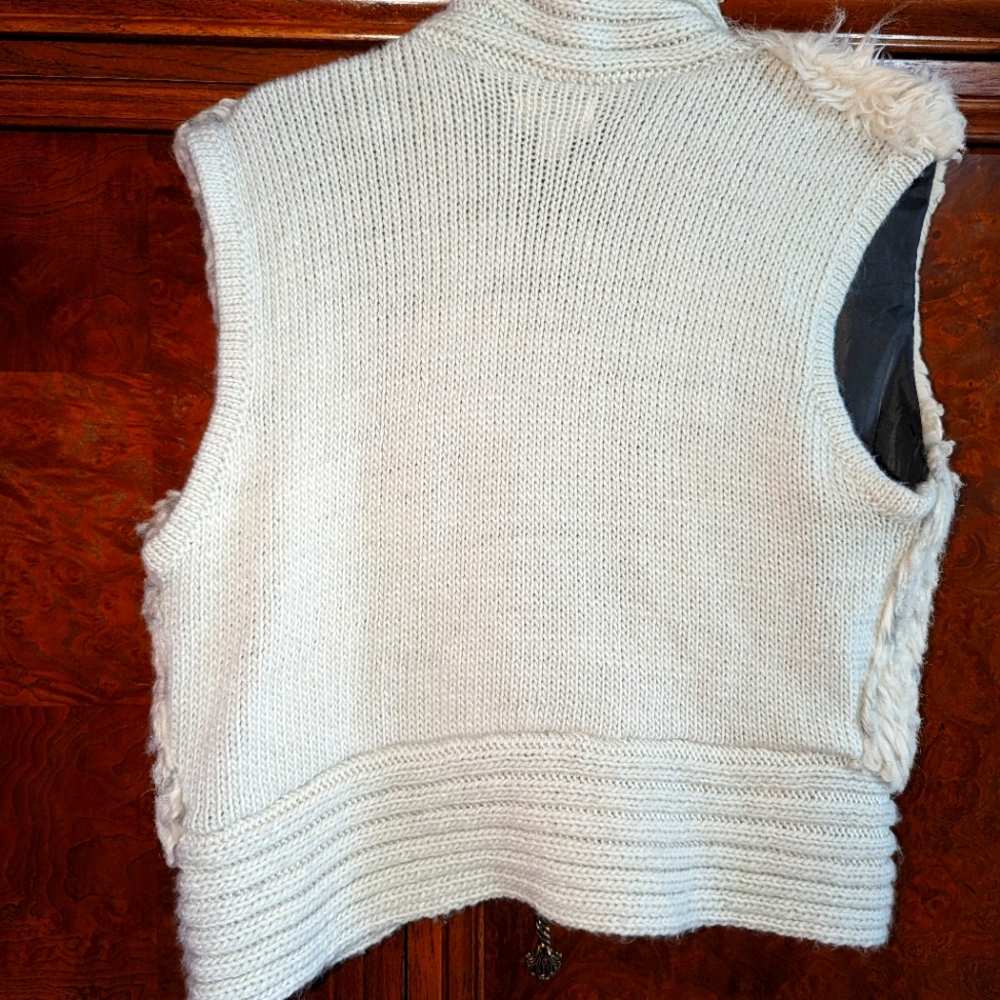 A furry sweater vest